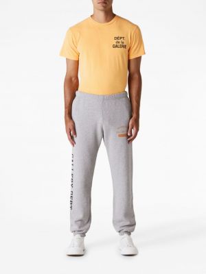Pantalon de joggings en coton à imprimé Gallery Dept. gris