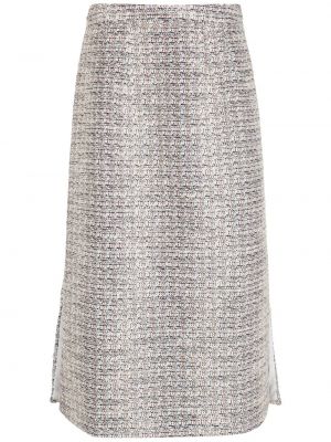 Falda midi de cintura alta de tweed Olympiah