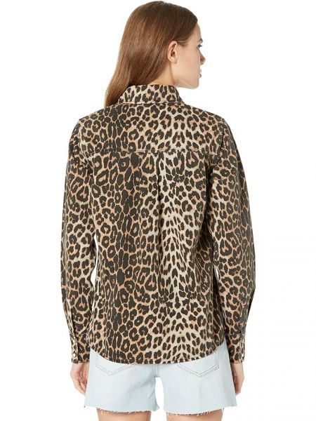 Леопардовая рубашка Allsaints желтая