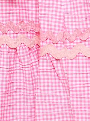 Vestido con bordado de algodón Flora Sardalos rosa
