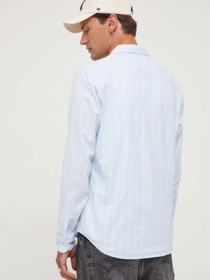 Péřová košile s knoflíky Hollister Co. modrá
