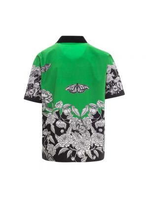 Koszula w kwiatki z nadrukiem Valentino zielona