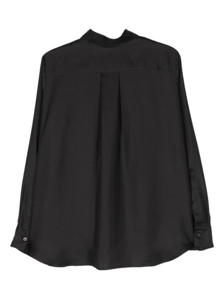 Jedwabna satynowa koszula Blanca Vita czarna
