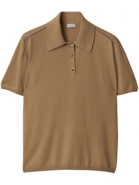 Woll poloshirt Burberry beige