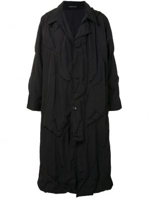 Abrigo con volantes manga larga Yohji Yamamoto negro