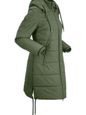 Стеганое пальто Bpc Bonprix Collection зеленое