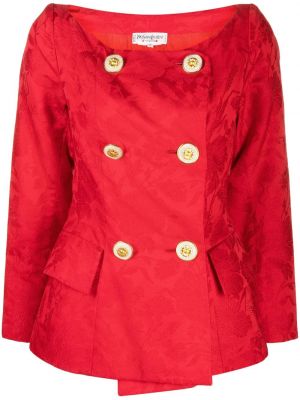 Jacquard jakna s cvjetnim printom Saint Laurent Pre-owned crvena