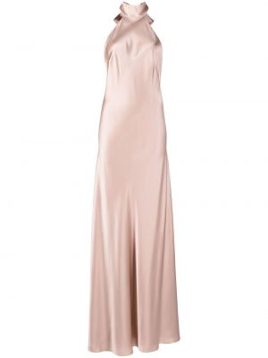 Вечерна рокля с гол гръб Michelle Mason розово