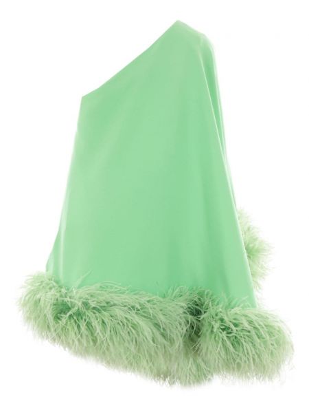 Mini šaty z peří Valentino Garavani zelené