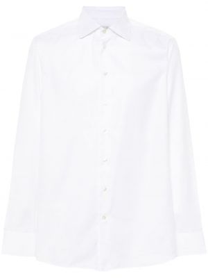 Bombažna srajca s paisley potiskom iz žakarda Etro bela