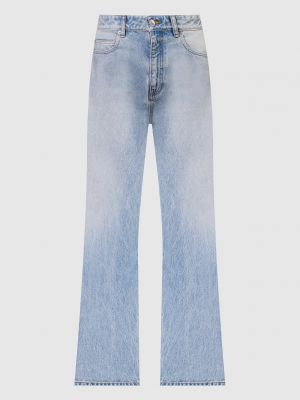 Блакитні джинси кльош з потертостями Balenciaga