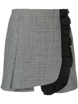 Vlněné mini sukně s volány Msgm šedé