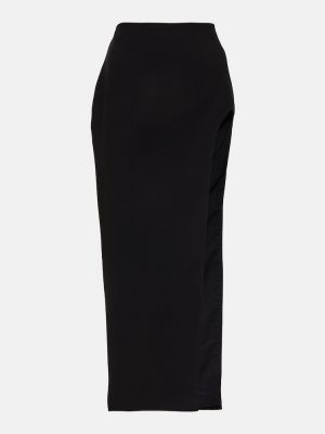 Midi sukňa s vysokým pásom Mã´not čierna