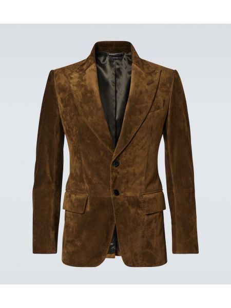 Süet blazer Tom Ford kahverengi