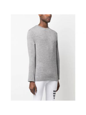 Camiseta de manga larga de lana Thom Browne gris