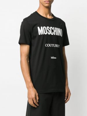 Tričko s potiskem Moschino černé