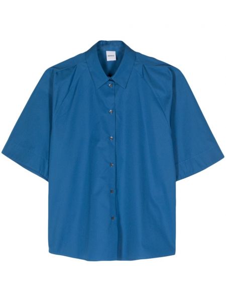 Βαμβακερό πουκάμισο Aspesi μπλε