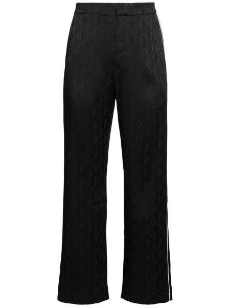 Pantalones de tejido jacquard Marine Serre negro