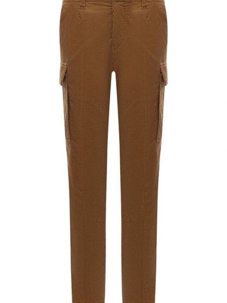 Хлопковые брюки карго Ralph Lauren коричневые