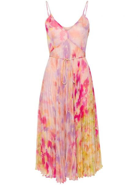 Plisirani haljina na naramenice s printom s apstraktnim uzorkom Twinset