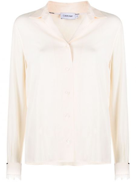 Camisa de encaje Calvin Klein blanco