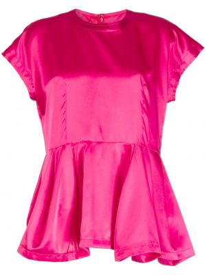 Bluză din satin Comme Des Garçons roz