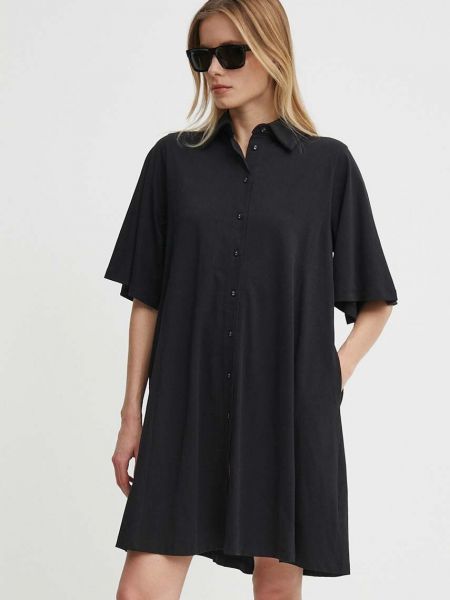 Pamučna mini haljina oversized Bomboogie crna