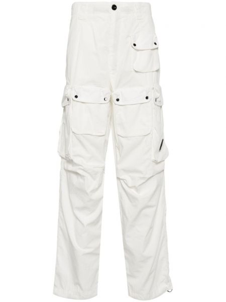 Bavlněné cargo kalhoty C.p. Company bílé