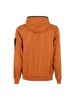 Chaqueta con cinturón con cremallera con capucha con bolsillos Stone Island naranja