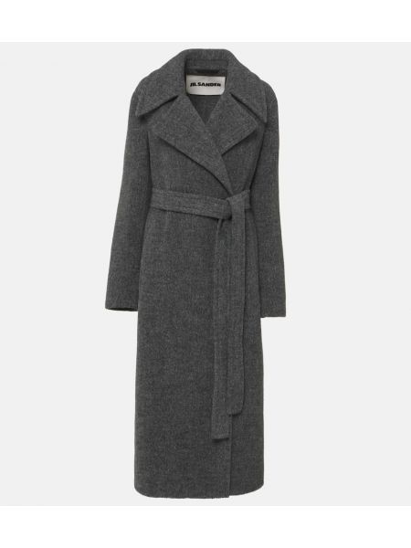 Uld lang frakke Jil Sander grå