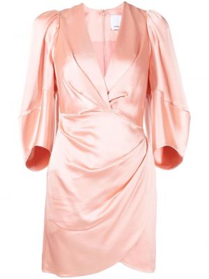 Сатенена вечерна рокля с v-образно деколте Acler розово
