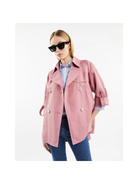Abrigo corto de algodón Fay rosa