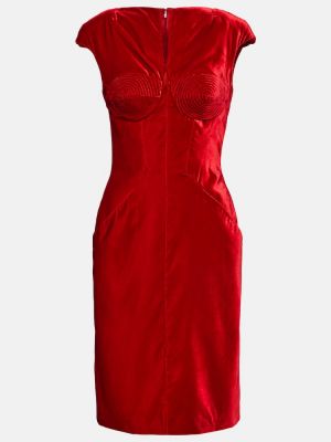 Midi šaty Tom Ford červené