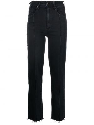 Klasické bavlněné straight fit džíny s páskem Le Jean - černá