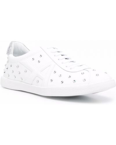 Sneakersy z kryształkami Aquazzura białe