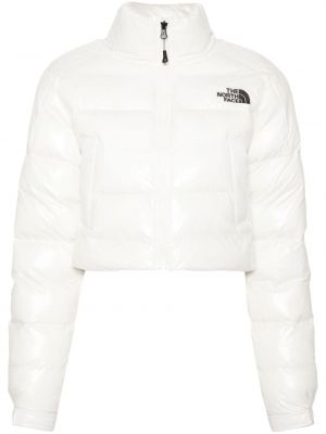 Pernata jakna s vezom The North Face bijela
