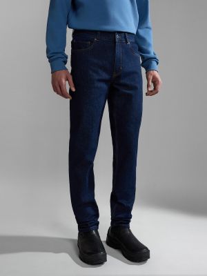 Узкие мужские джинсы темно-синего цвета L-Solveing Napapijri, темно-синий