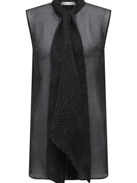 Шелковая блузка Nina Ricci черная