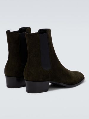 Semišové chelsea boots Saint Laurent hnedá