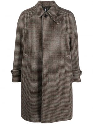 Vlněný kabát Mackintosh hnědý