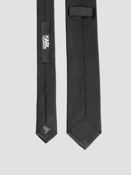 Черный шелковый галстук Karl Lagerfeld