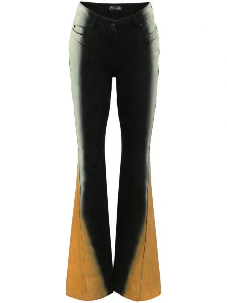 Bootcut džínsy s prechodom farieb Mugler čierna