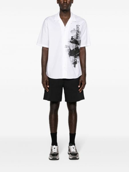 Hemd mit print Karl Lagerfeld weiß