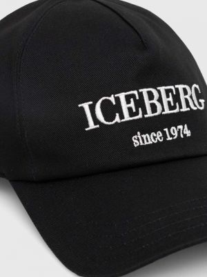 Czapka z daszkiem bawełniana Iceberg czarna