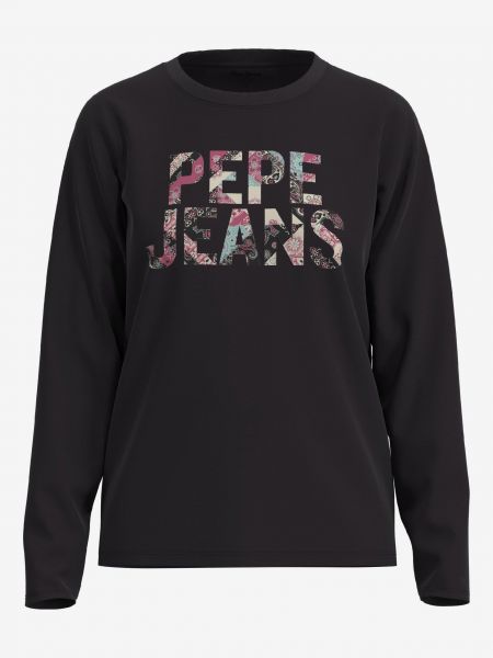 Tričko s dlhými rukávmi Pepe Jeans čierna