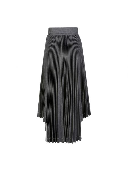 Spódnica midi asymetryczna plisowana Msgm czarna