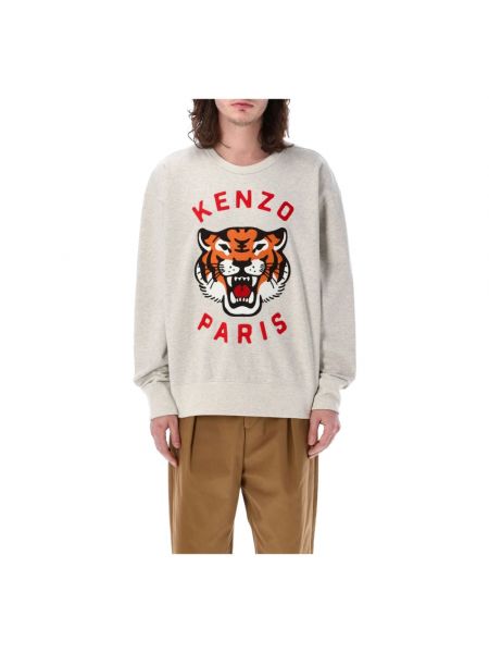Pullover mit tiger streifen Kenzo grau