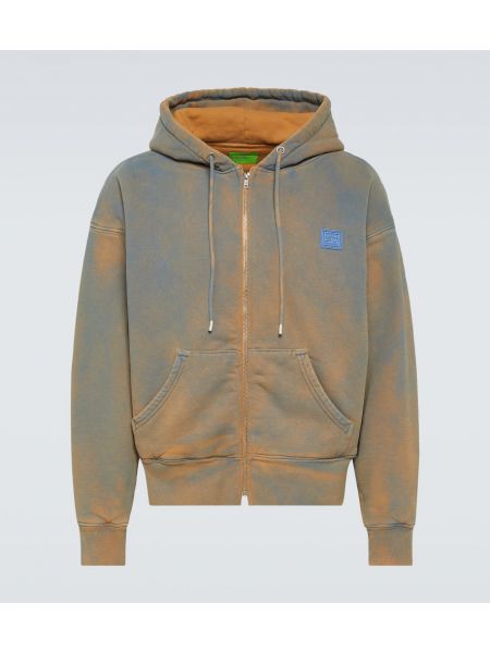 Pamučna hoodie s kapuljačom s izlizanim efektom od jersey Notsonormal plava