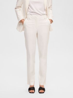 Классические брюки Selected Femme белые