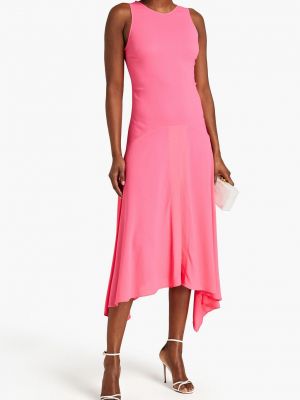 Платье миди из крепа Stella Mccartney розовое